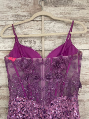 PURPLE SPARKLY LONG DRESS