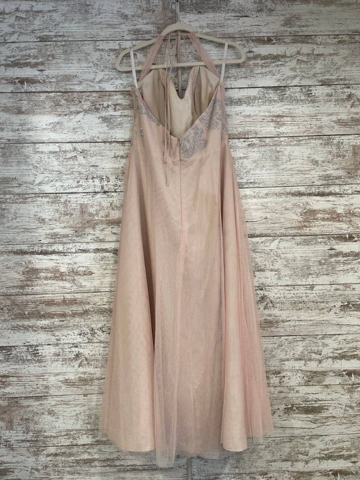 BLUSH SPARKLY LONG DRESS