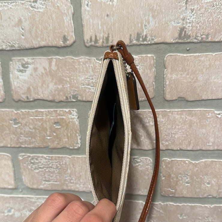BROWN/IVORY SIGNATURE WRISTLET