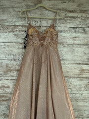 BLUSH SPARKLY A LINE GOWN-NEW