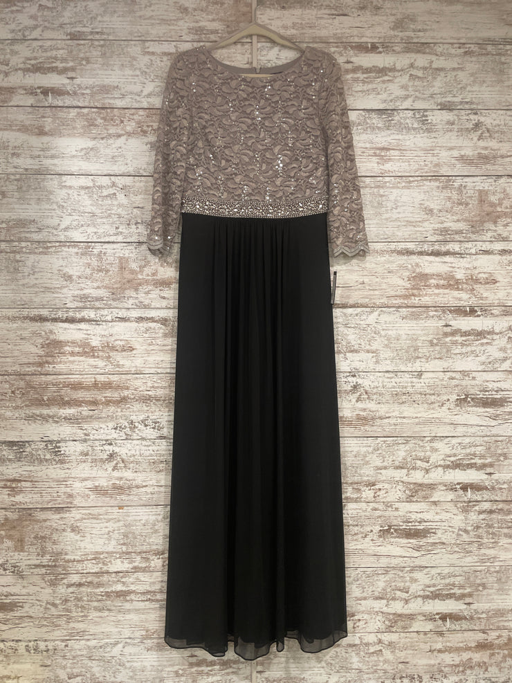 BLACK/TAN LONG DRESS (NEW)