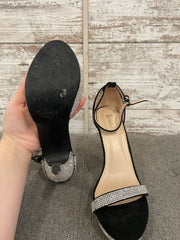 BLACK/SILVER RHINESTONE HEELS