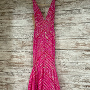 PINK SPARKLY LONG EVENING GOWN