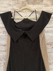 BLACK/SILVER LONG EVENING GOWN