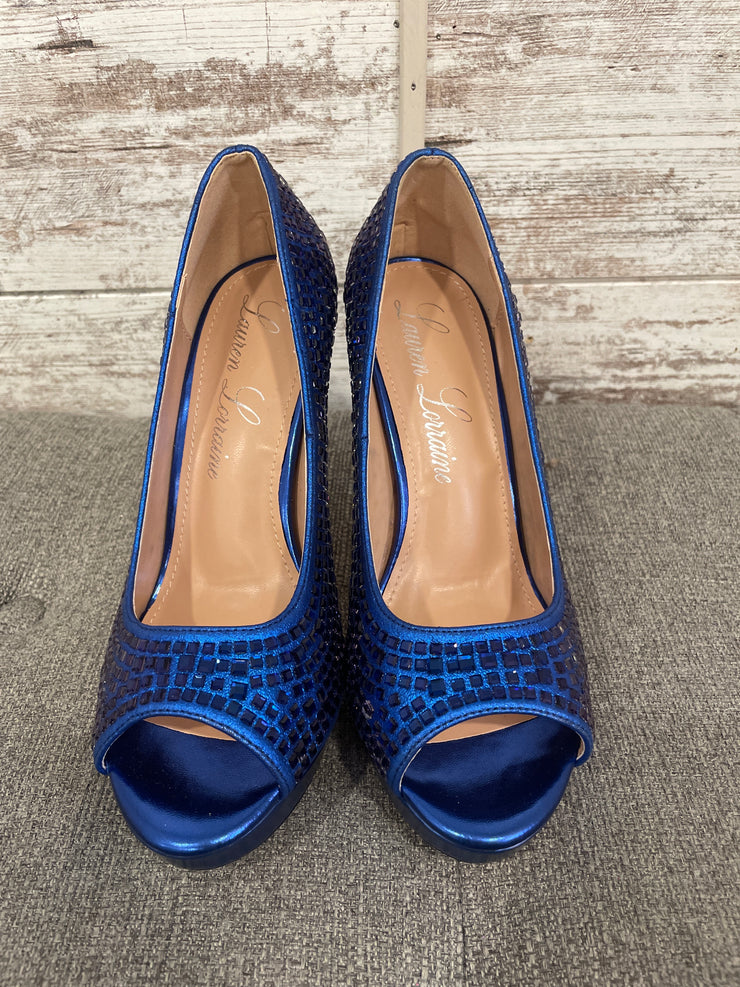 ROYAL BLUE SPARKLY HEELS-NEW