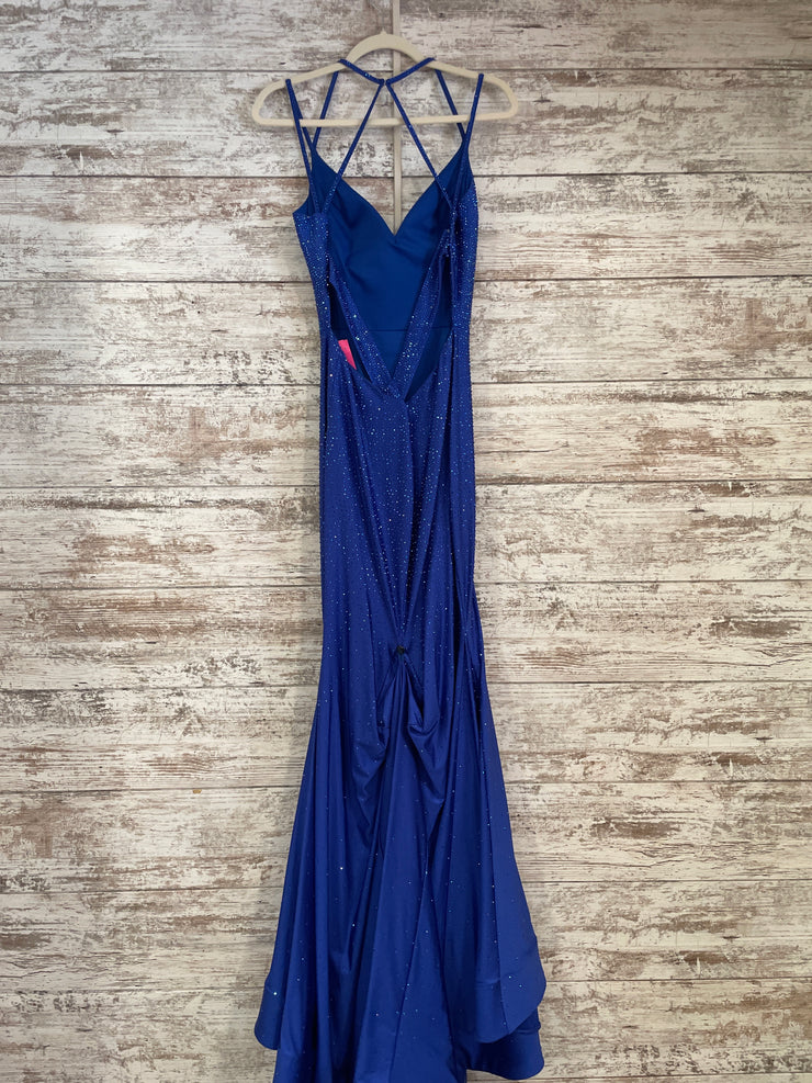 ROYAL BLUE BEADED DRESS