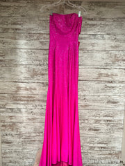 PINK SPARKLY LONG EVENING GOWN