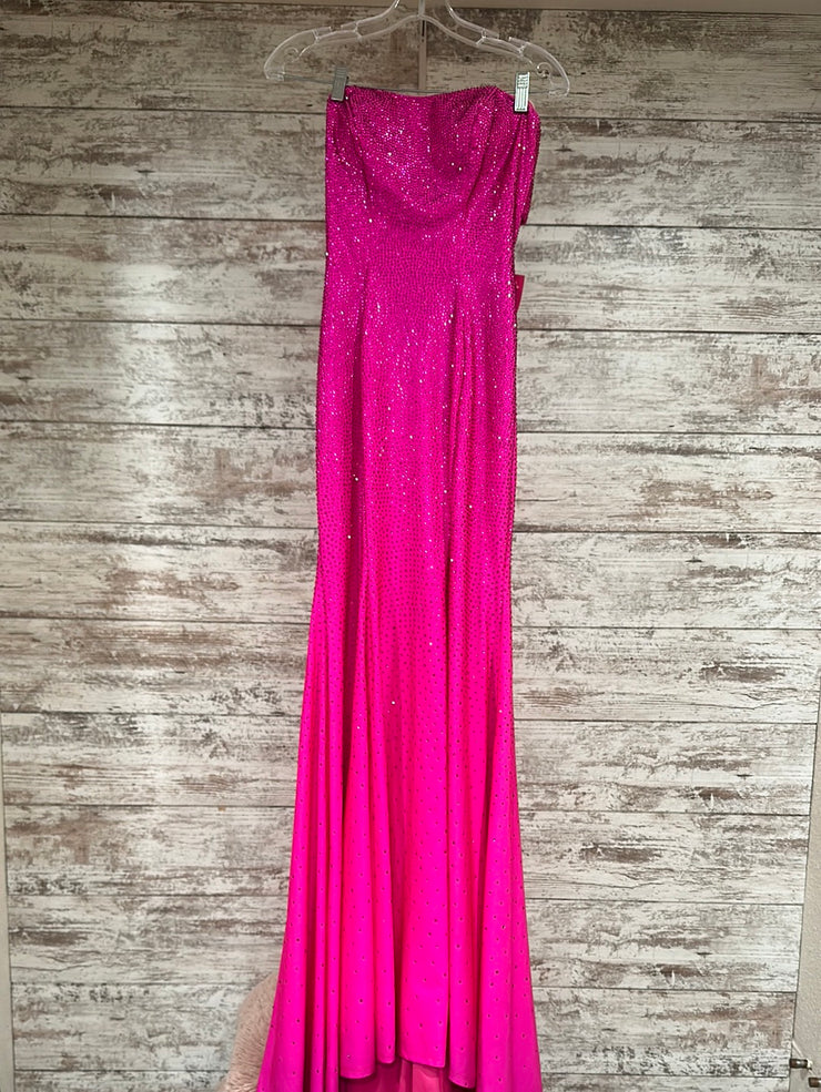 PINK SPARKLY LONG EVENING GOWN
