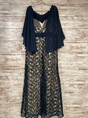 NAVY/NUDE LONG DRESS (NEW)