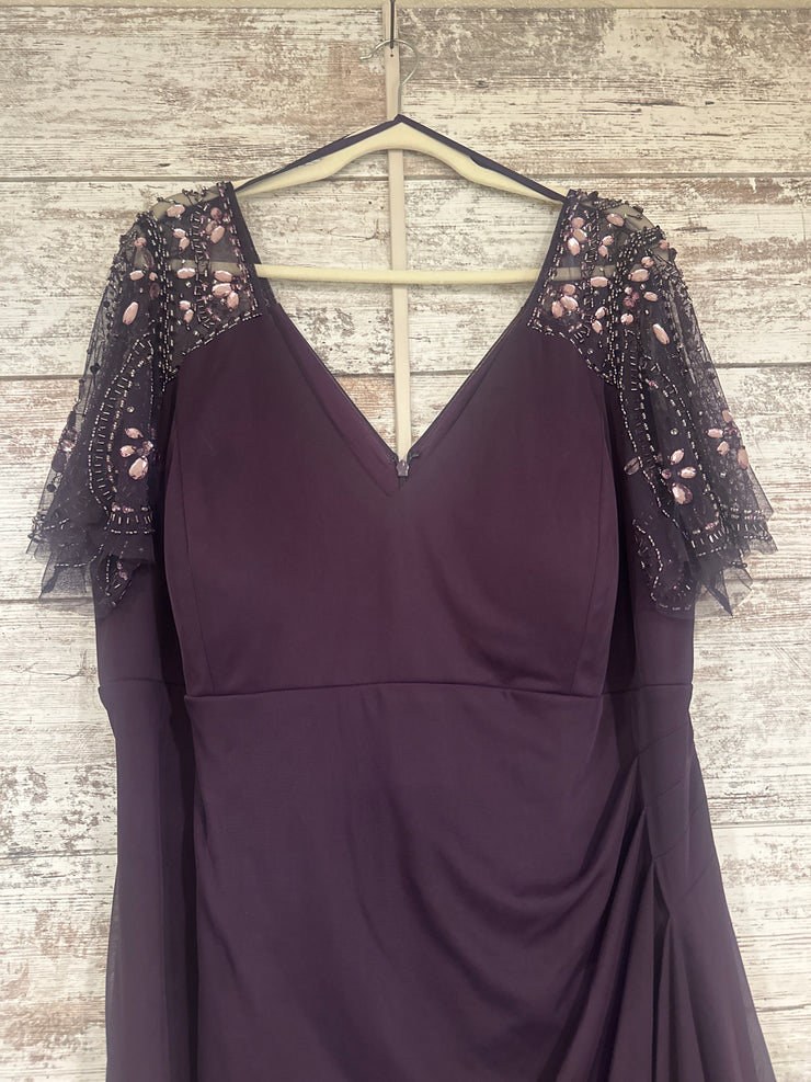 PURPLE LONG EVENING GOWN