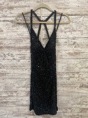 BLACK SEQUIN SHORT DRESS (NEW)