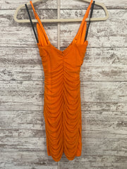 ORANGE SPARKLY SHORT DRESS-NEW