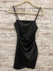 BLACK SATIN SHORT DRESS