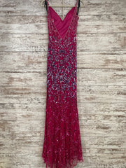 PINK BEADED LONG DRESS (NEW)