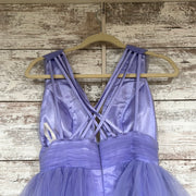 LAVENDER LAYERED A LINE GOWN