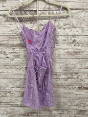 LAVENDER/FLORAL SHORT DRESS