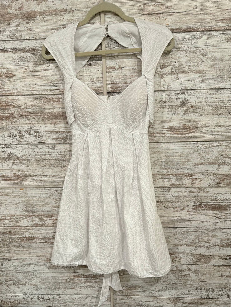 WHITE COTTON LACE DRESS