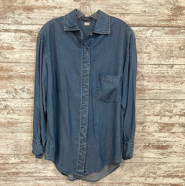 BLUE DENIM LONG SLEEVE SHIRT