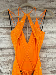 ORANGE FULL SEQUIN GOWN (NEW)