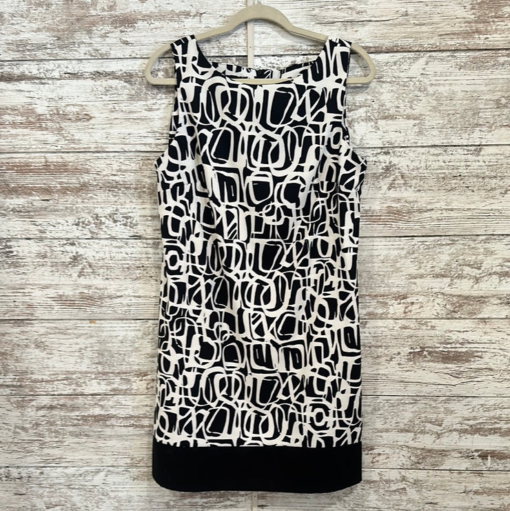 BLACK/WHITE MIDI DRESS