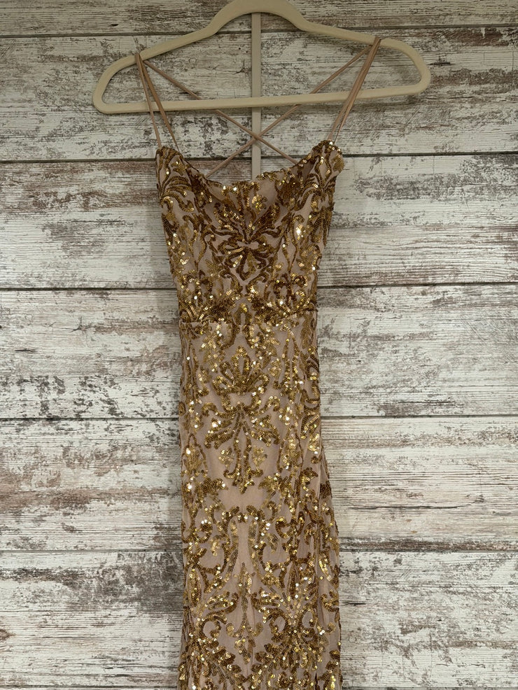 GOLD SPARKLY LONG DRESS (NEW)