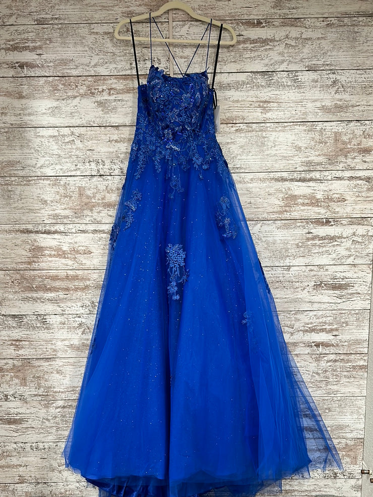 ROYAL BLUE/FLORAL A LINE (NEW)