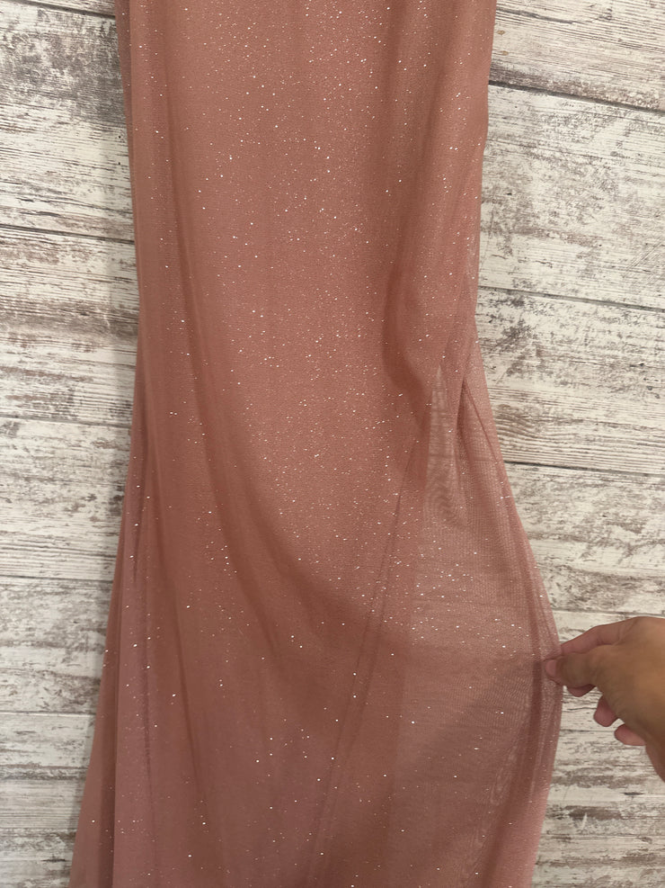 BLUSH SPARKLY LONG DRESS