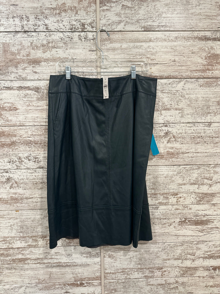 GREEN VEGAN LEATHER SKIRT $69