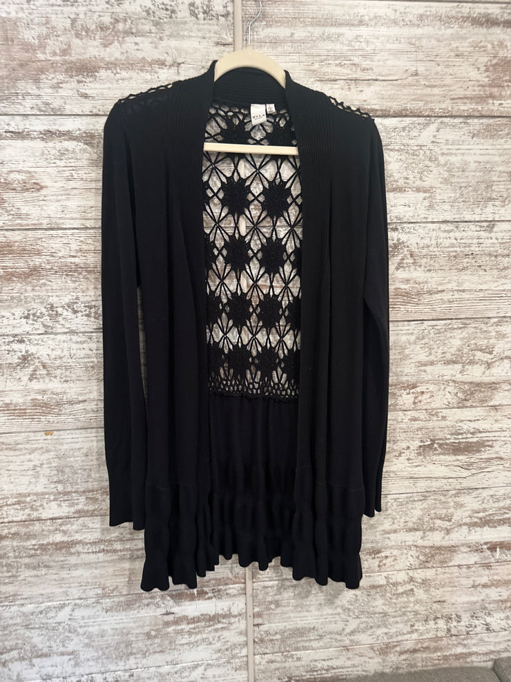 BLACK OPEN CARDIGAN $68