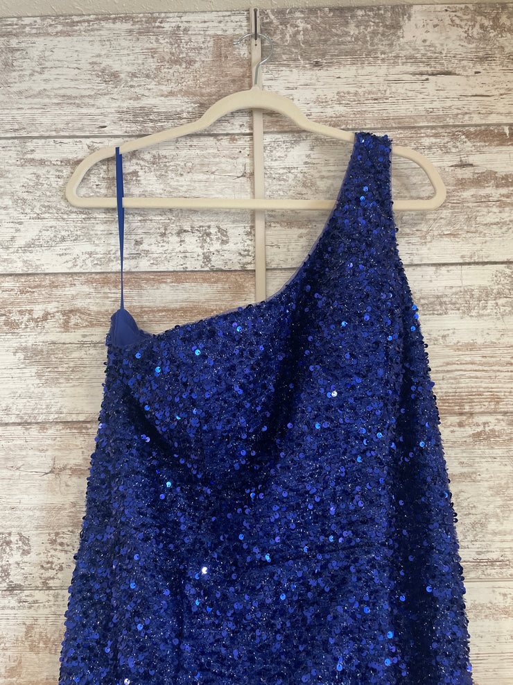 ROYAL BLUE SPARKLY LONG DRESS