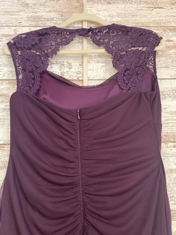 PURPLE LONG EVENING GOWN