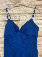 ROYAL BLUE SPARKLY LONG DRESS
