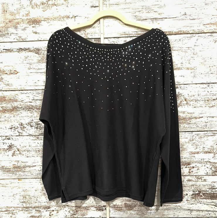 BLACK W/RHINESTONE TOP-NEW $65