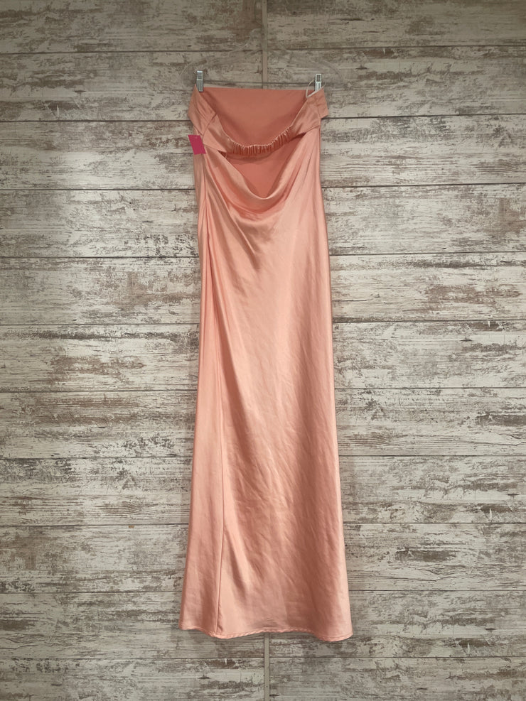 PEACH LONG EVENING GOWN