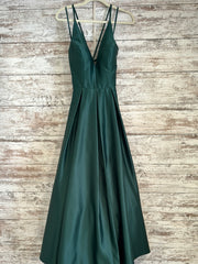 GREEN A LINE GOWN