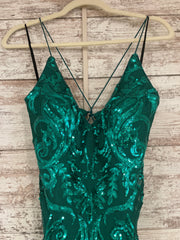 GREEN SPARKLY MERMAID GOWN-NEW