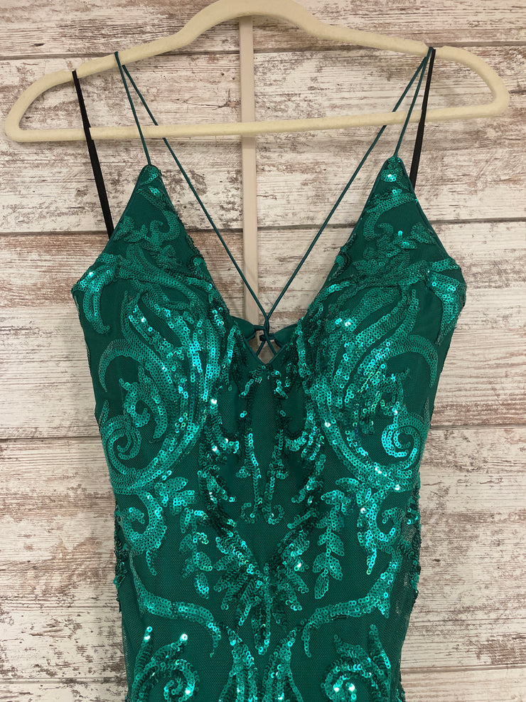 GREEN SPARKLY MERMAID GOWN-NEW