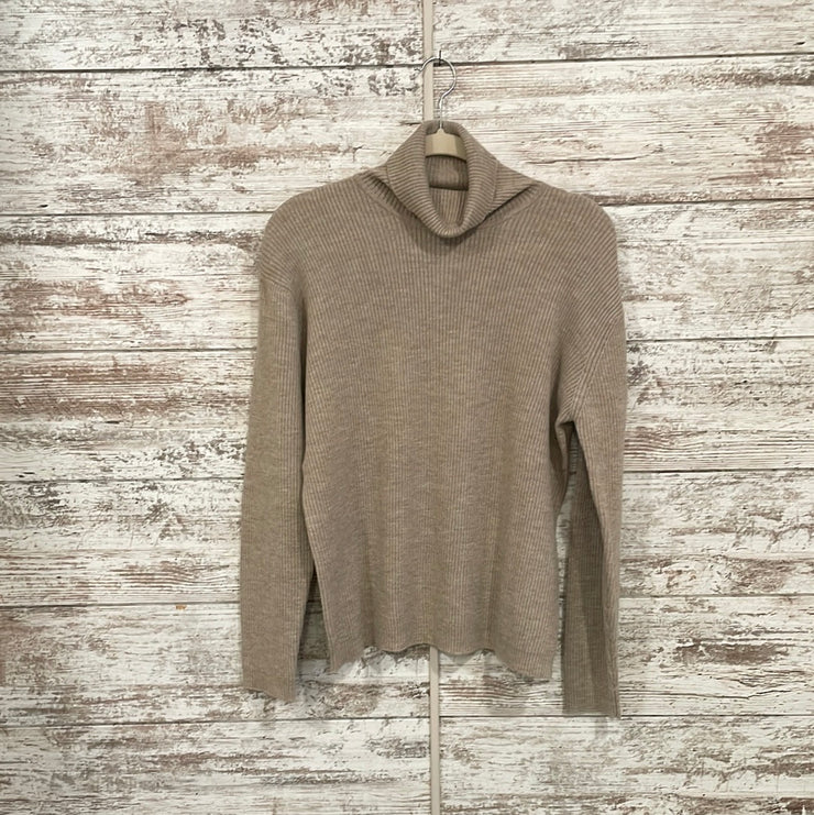 TAN 100% WOOL TURTLENECK