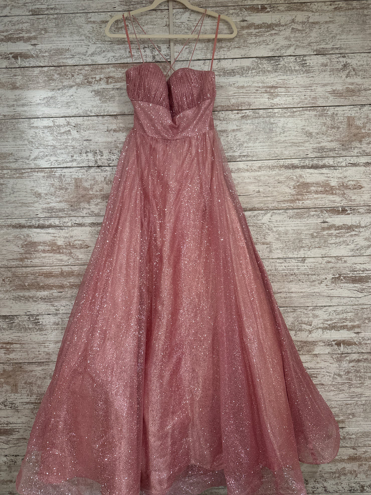 PINK SPARKLY A LINE GOWN (NEW)