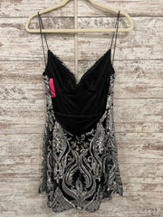 SILVER/BLACK SEQUIN SHORT DRES