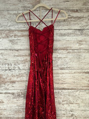 RED SPARKLY LONG DRESS (NEW)