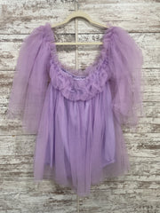 LAVENDER FLUFFY SHORT DRES-NEW