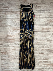 BLACK/GOLD SEQUIN LONG DRESS