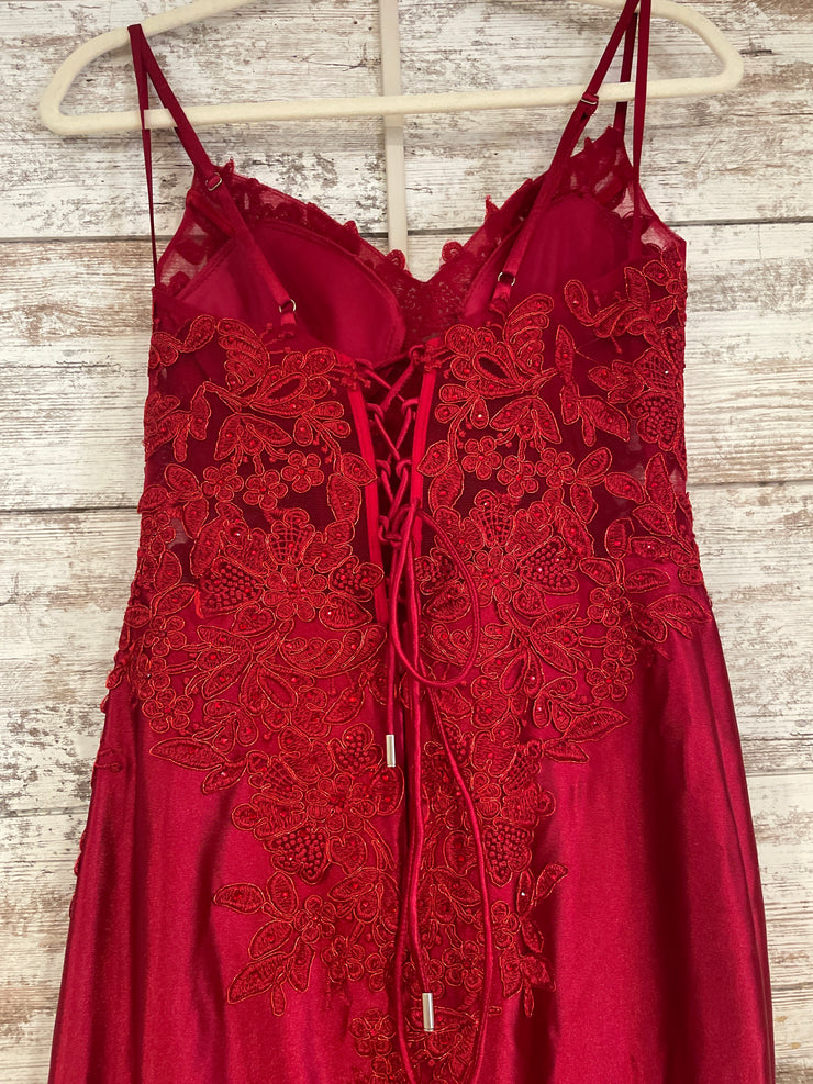 RED LONG EVENING GOWN