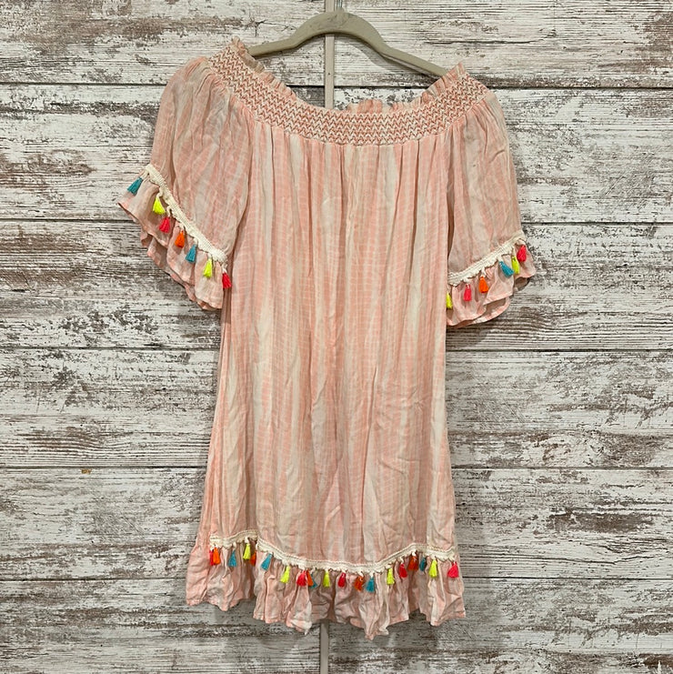 PINK TASSLE SHORT DRESS $159