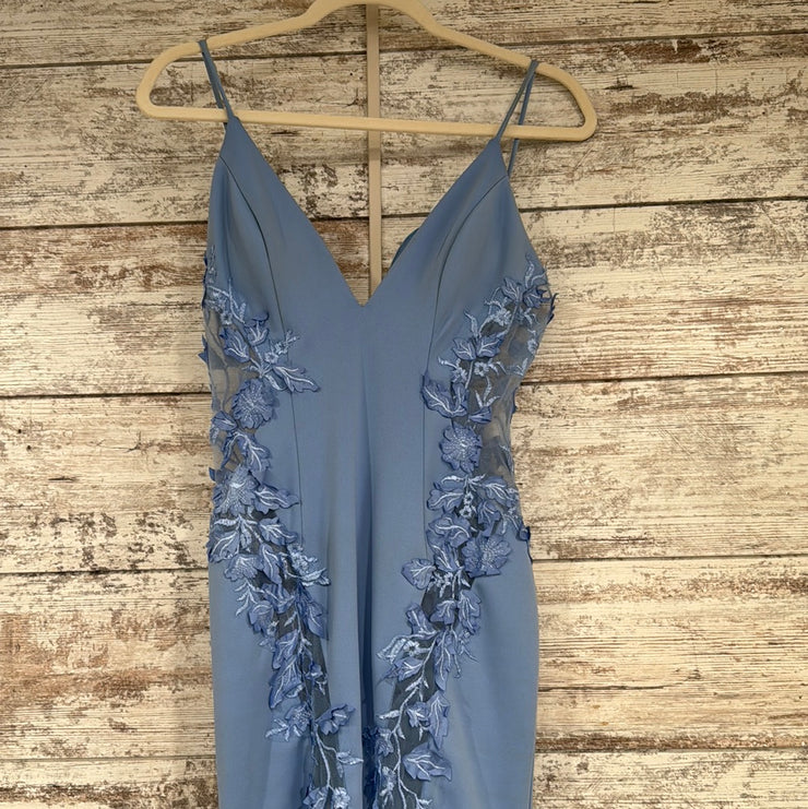 BLUE LONG EVENING GOWN $650