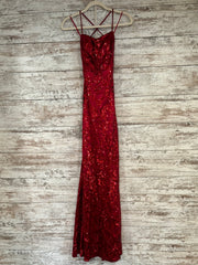 RED SPARKLY LONG DRESS (NEW)