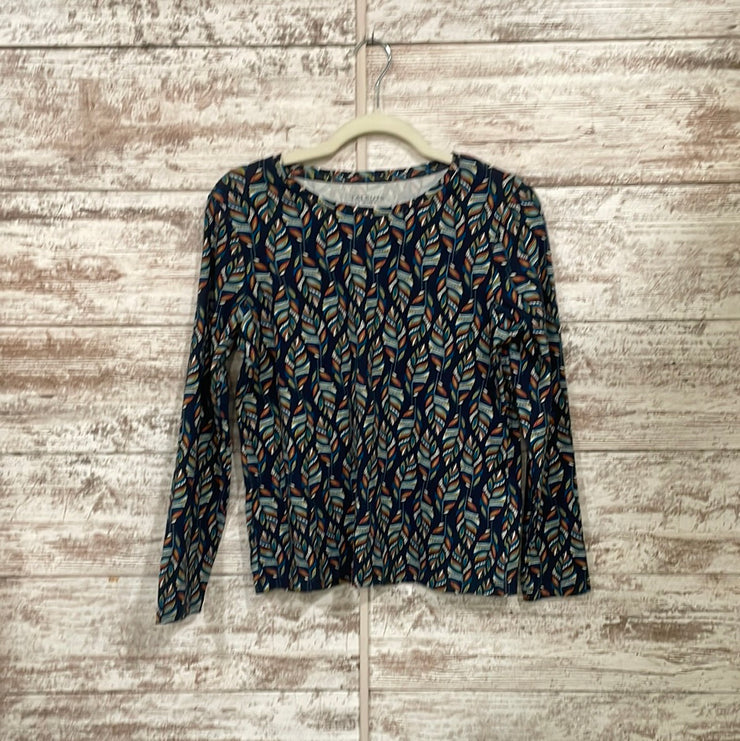 NAVY/COLORFUL LONG SLEEVE TOP