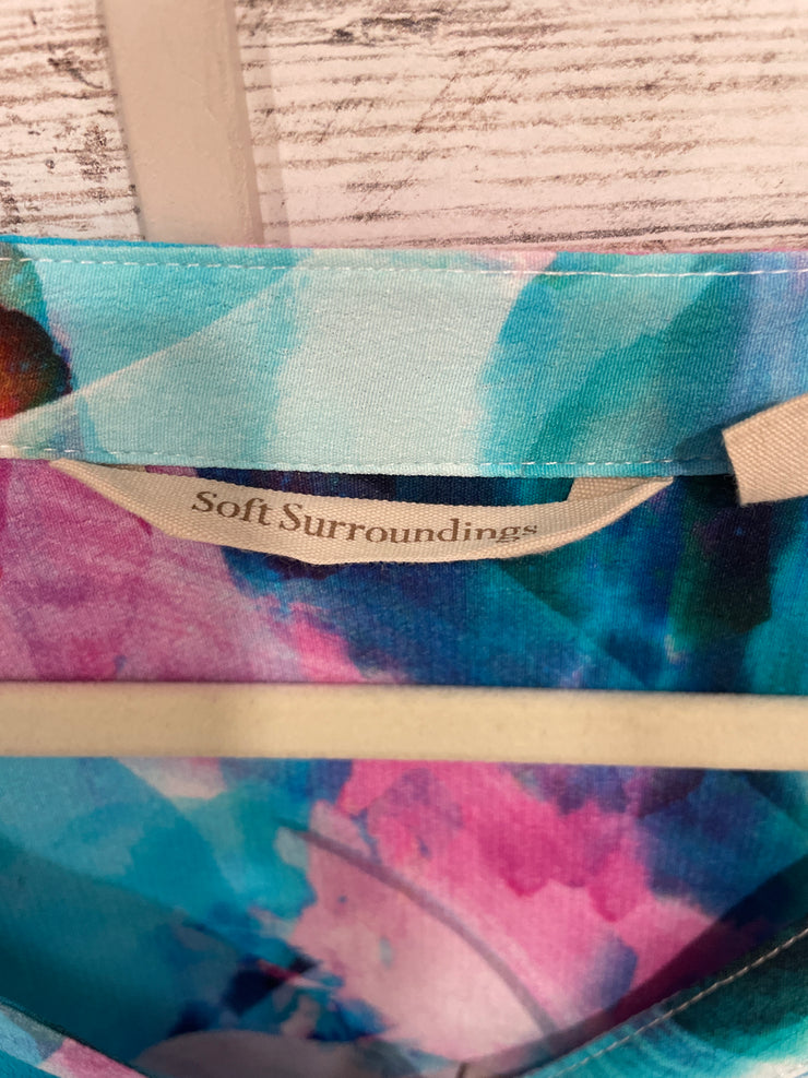 BLUE/FLORAL BUTTON UP SHIRT$79