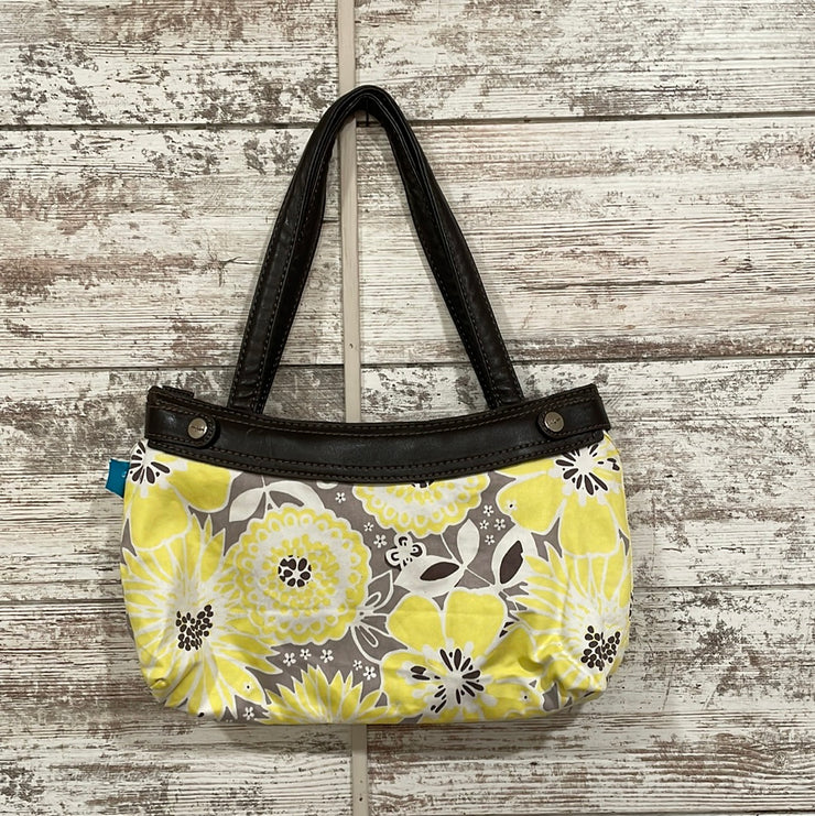 YELLOW/FLORAL PURSE (NEW)